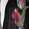 1970 - Black Sheer Dress with floral print