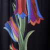 1970 - Black Sheer Dress with floral print - Image 5